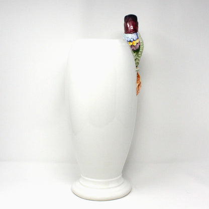 Vase, Oggetti Italy, Tropical Dimensional Parrot, Hand Painted, Vintage RARE