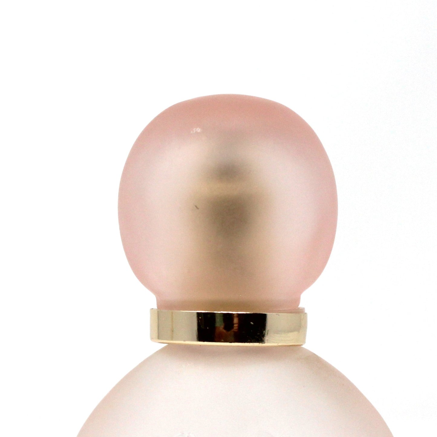 Perfume Bottle, Enesco, Frosted Pink Glass with Debossed Floral Imprint, Spray Top, Vintage