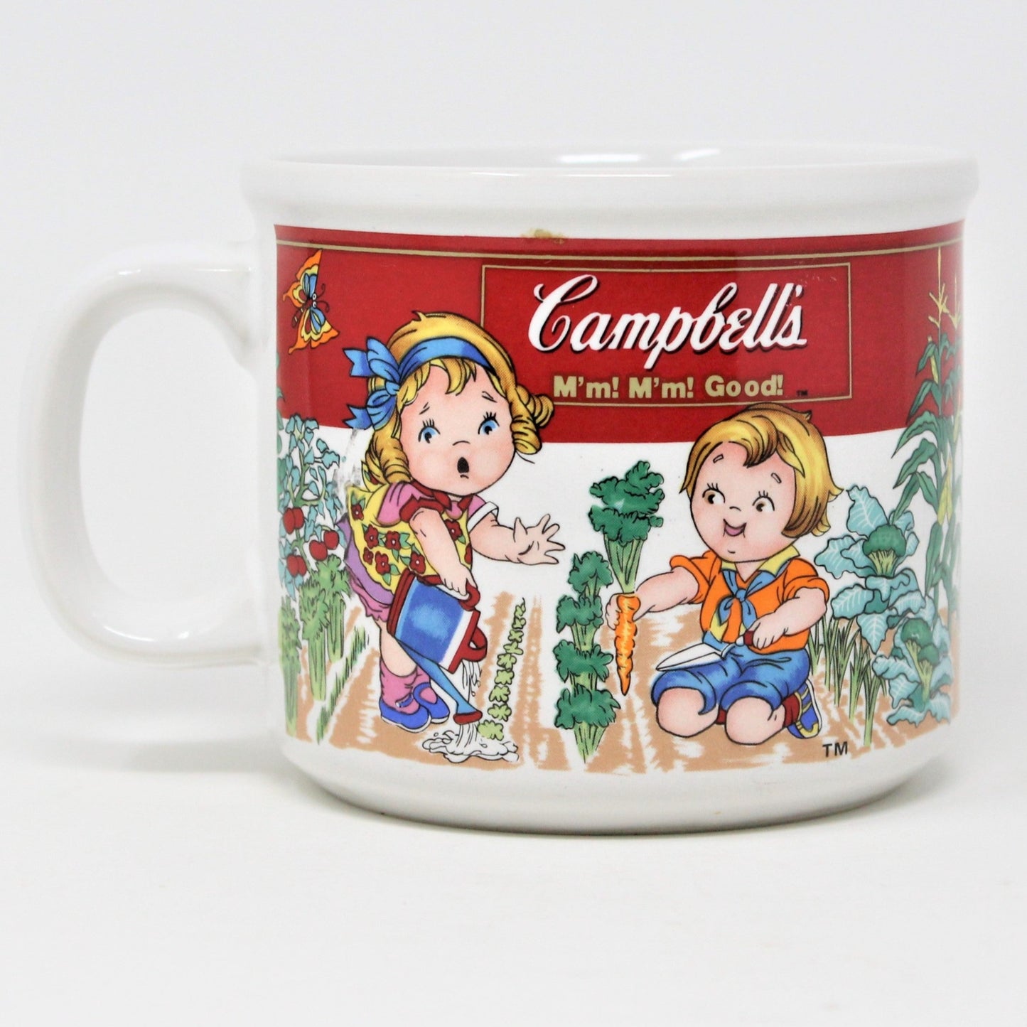 Soup Mug, Campbell's Kids, Vegetable Garden, Westwood, Ceramic, 1993, SOLD