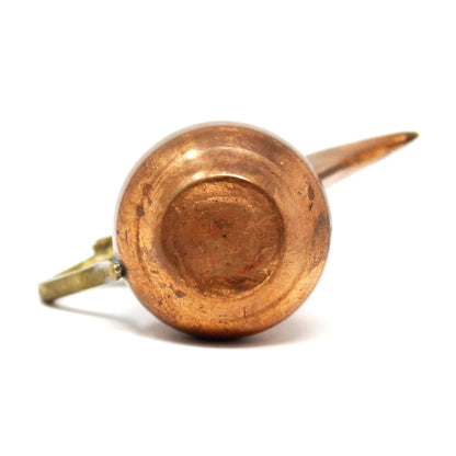 Coffee Pot, Middle Eastern Dallah, Copper and Brass, Arabic Coffee Pot, Vintage 2.5"