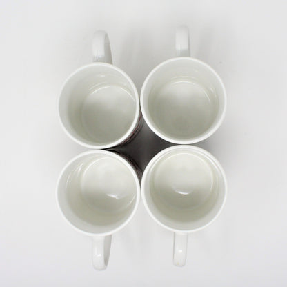 Mugs, Gibson, Coca Cola, Racing Checkers Black/Red, Set of 4