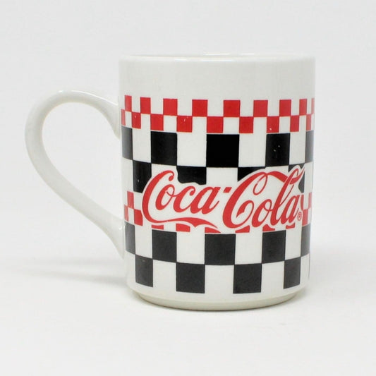 Mugs, Gibson, Coca Cola, Racing Checkers Black/Red, Set of 4