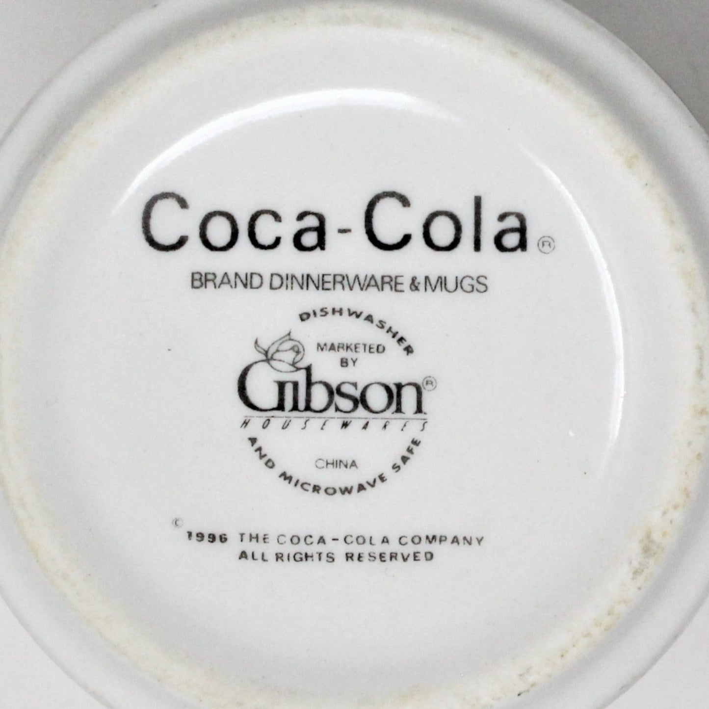 Mugs, Gibson, Coca Cola, Racing Checkers Black/Red, Set of 4