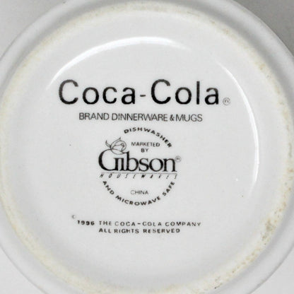 Mugs, Gibson, Coca Cola, Racing Checkers Black/Red, Set of 4