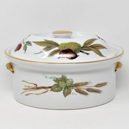 Casserole with Lid, Royal Worcester, Evesham Gold, 1.75 QT, Vintage, 1961