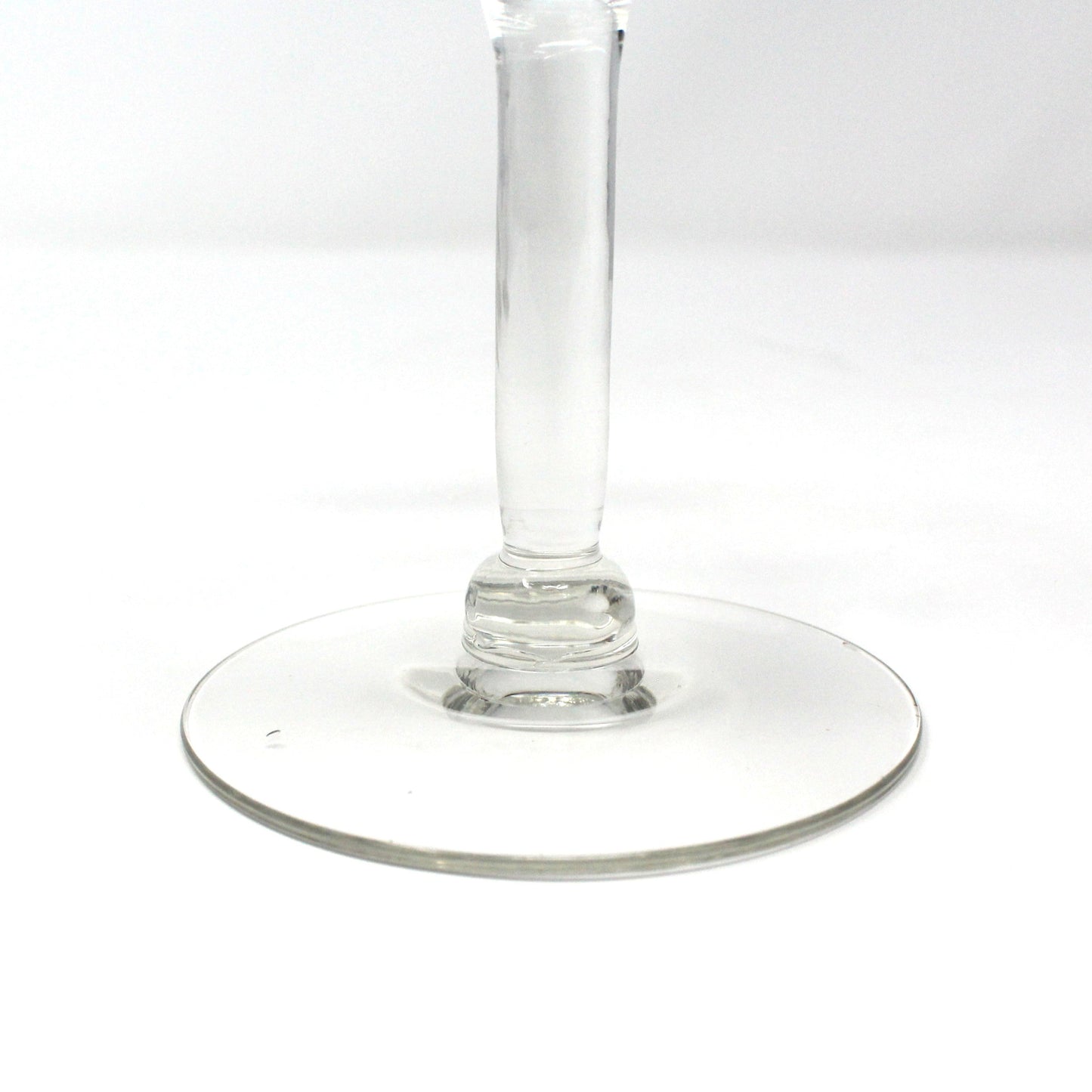 Champagne / Tall Sherbet, Cut / Etched Rose and Leaves, Blown Glass, Set of 5, Vintage