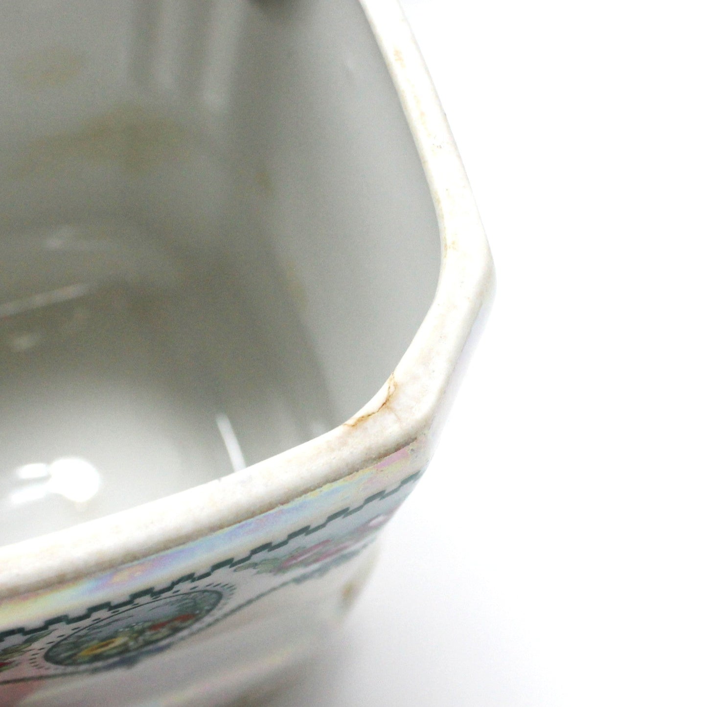 Canister Set, Mepoco Ware, Blue and White Lusterware, Floral Pattern, Set of 6, (12 Pcs), Antique Germany