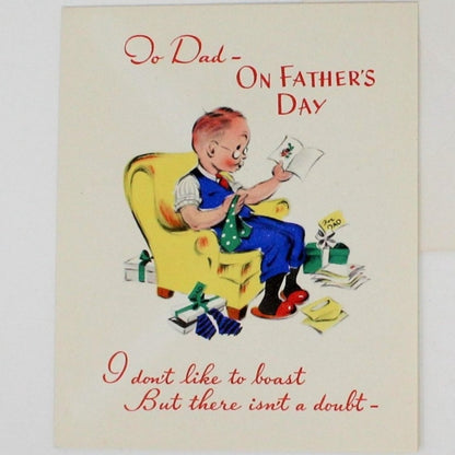 Greeting Card / Father's Day, Volland, Unused, Vintage 1940's