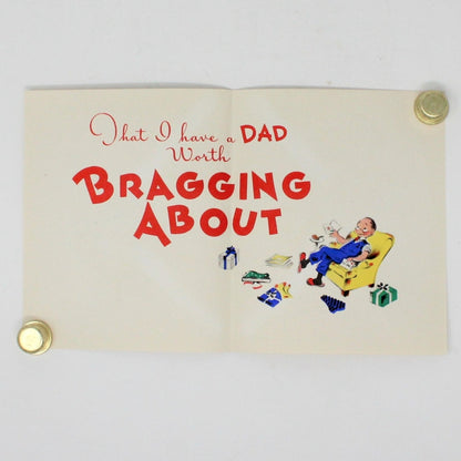 Greeting Card / Father's Day, Volland, Original Vintage 1940's