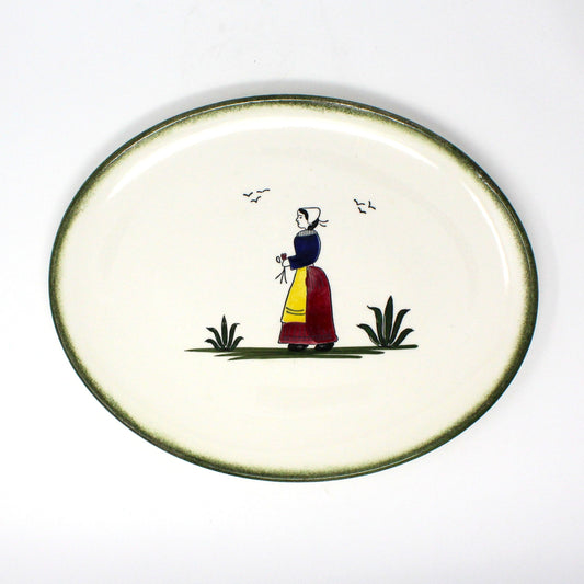 Serving Platter, Edwin M. Knowles, Normandy Pattern, Hand Painted Ceramic, Vintage