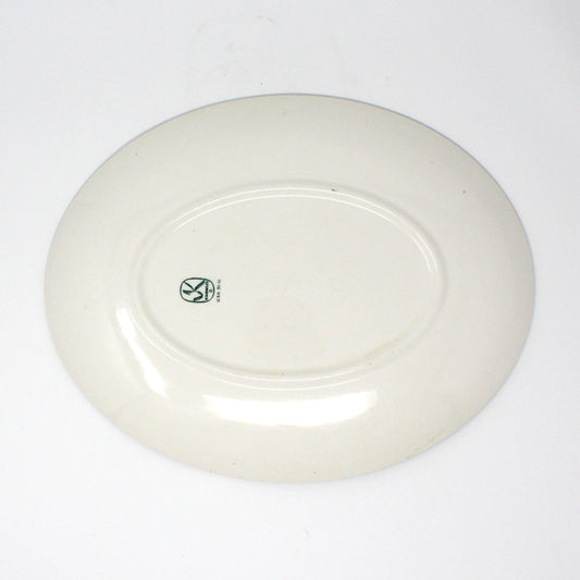 Serving Platter, Edwin M. Knowles, Normandy Pattern, Hand Painted Ceramic, Vintage