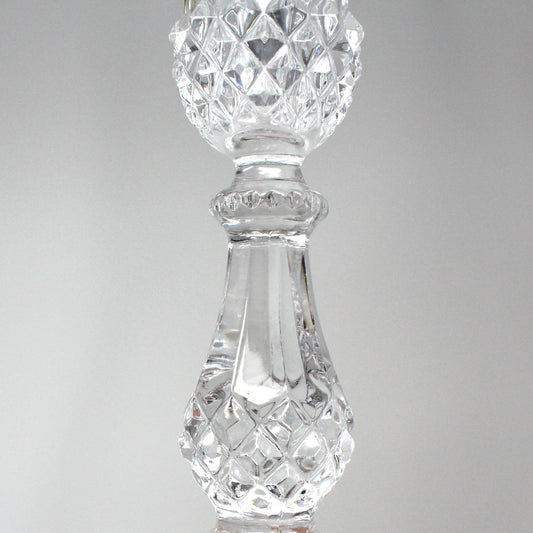 Candle Holders, Cristal D'Arques, Longchamp Clear Pattern, France Crystal, Vintage Set of 2