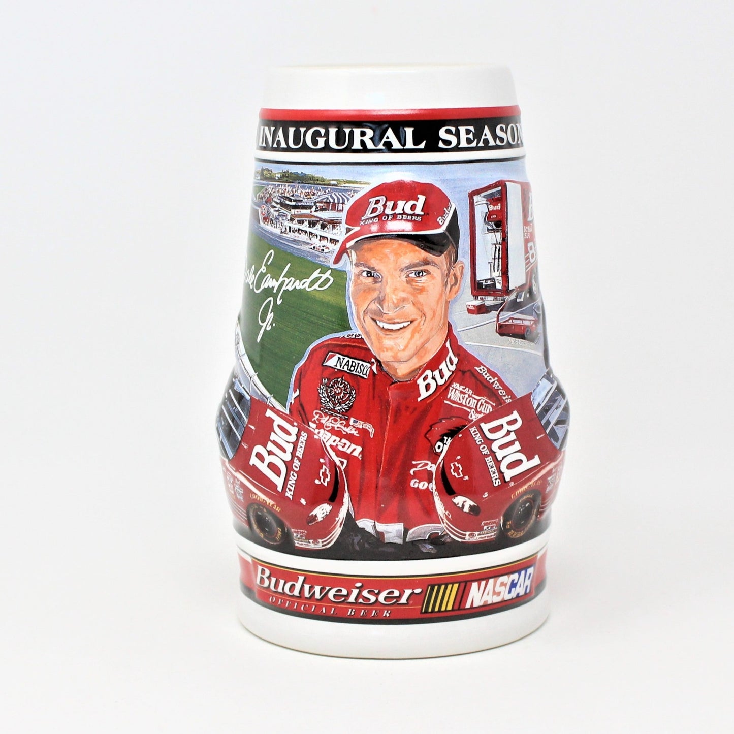 Beer Stein, Budweiser, Nascar Dale Earnhardt Jr 2000 Inaugural Season Collectible