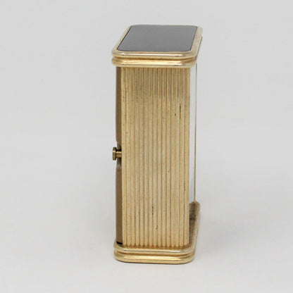 Clock, Linden, Travel Alarm, Quartz, Brass/ Black Trim, Vintage, SOLD