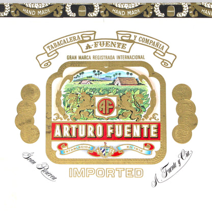 Box, Cigar Box, Arturo Fuente, Imported Maduro, Spanish Lonsdales, Wooden, Empty, Vintage