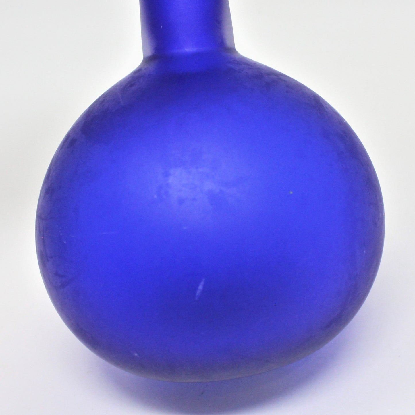 Bud Vase, Murano, Hand Blown Glass, Matt Indigo  Blue, Vintage