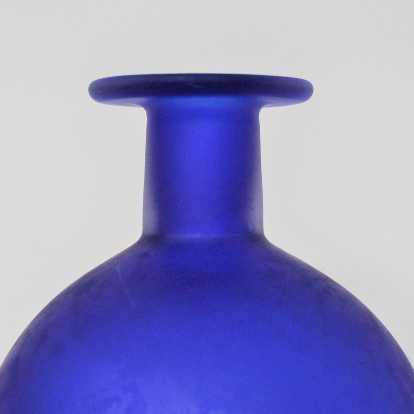 Bud Vase, Murano, Hand Blown Glass, Matt Indigo  Blue, Vintage