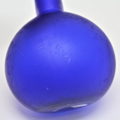Bud Vase, Murano, Hand Blown Glass, Matt Indigo  Blue, Vintage