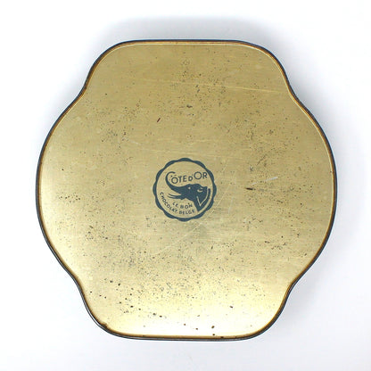 Tins, Gift Tin / Cookie Tin, Girl in Blue Hat, Cote D'Or Le Bon Chocolat Belgium, Vintage