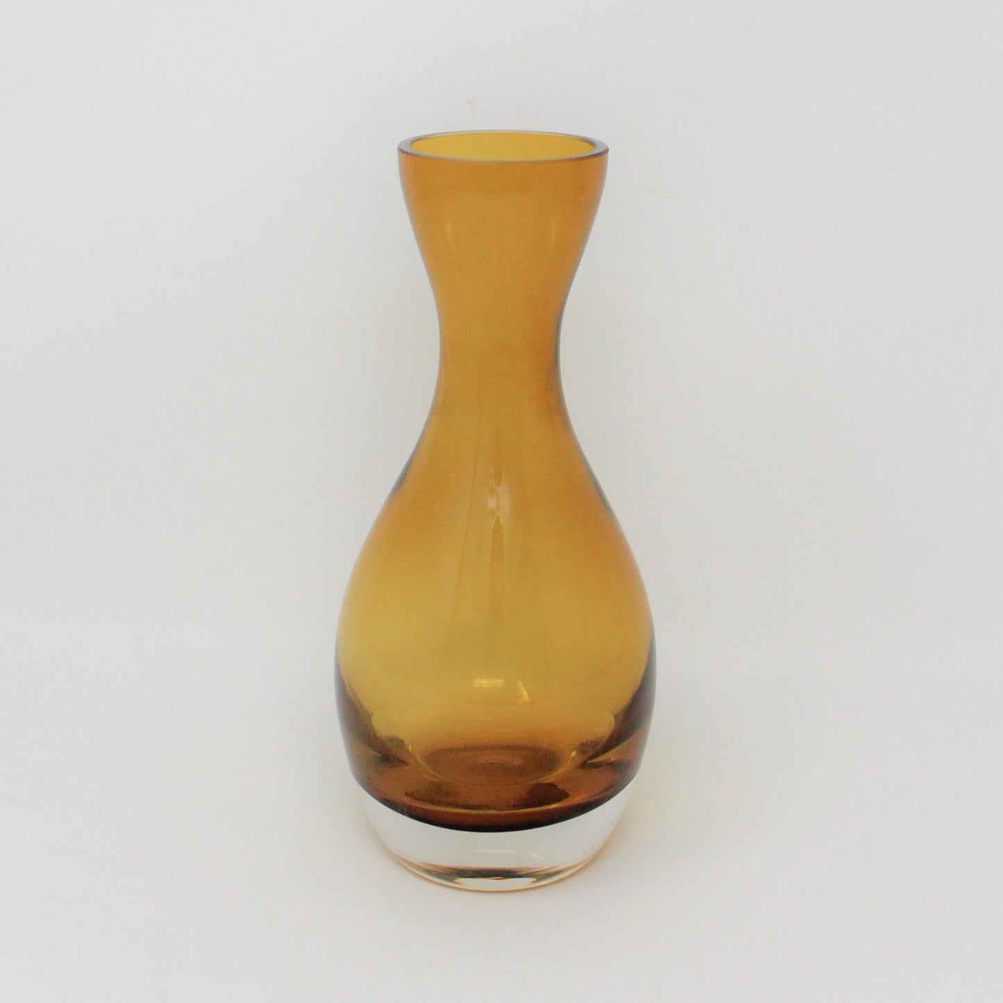 Vase, Crate & Barrel, Diva Topaz / Amber Blown Glass, Poland