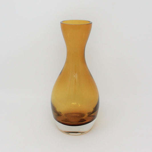 Vase, Crate & Barrel, Diva Topaz / Amber Blown Glass, Poland