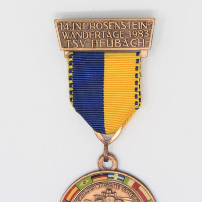 Medal, XXIII Olympische Spiele Rosenstein Wandertage, Bronze, Los Angeles 1984, Vintage