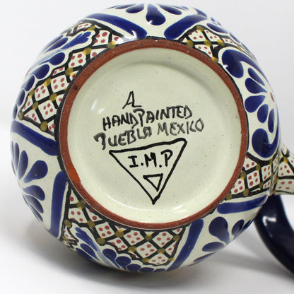 Condiment Set, IMP Puebla Mexico Talavera Pottery, Hand Painted Ceramic Artwork, Floral