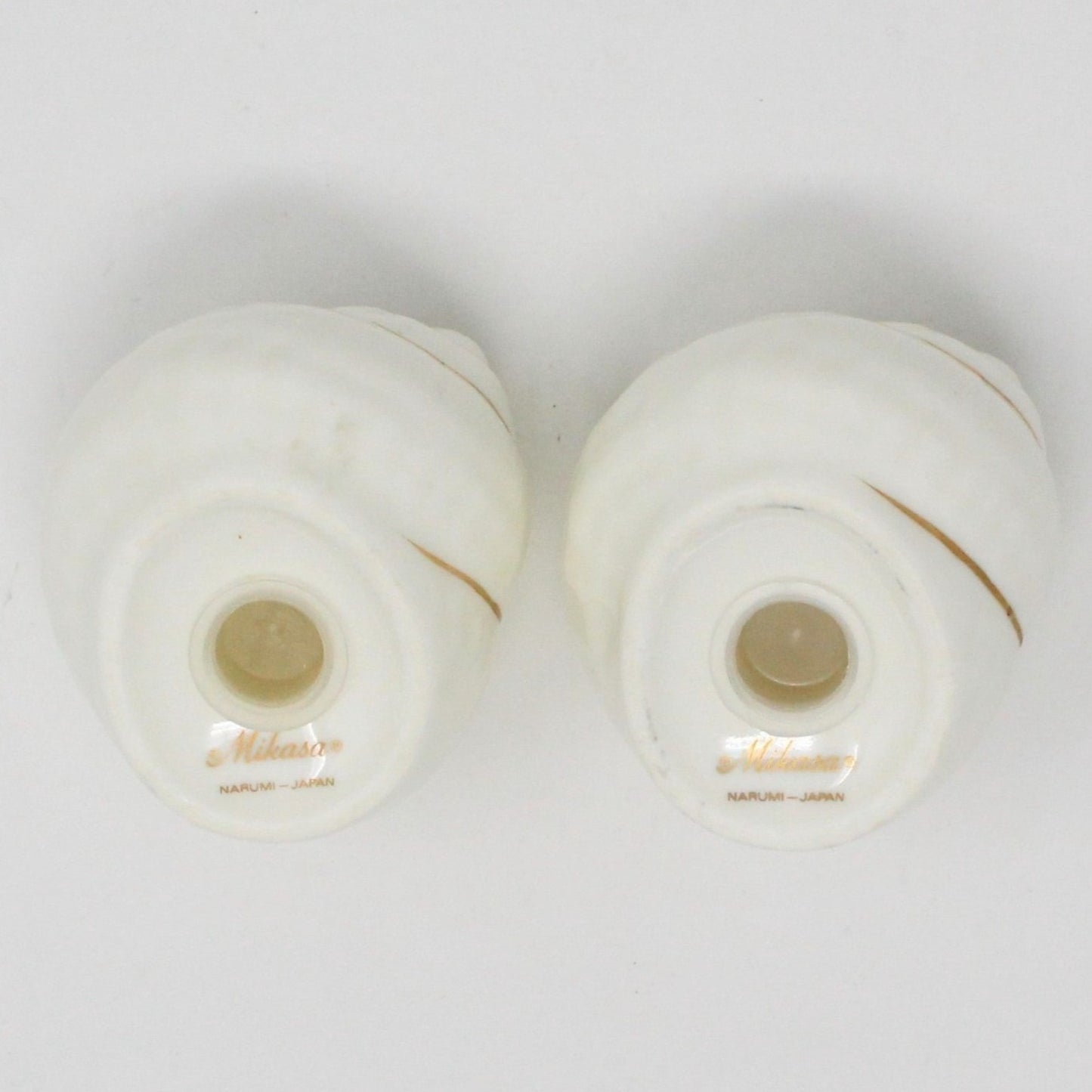Salt and Pepper Shakers, Seashells Mikasa, Narumi, Coastal, Bone China, Elegant Tableware, Maritime, Vintage