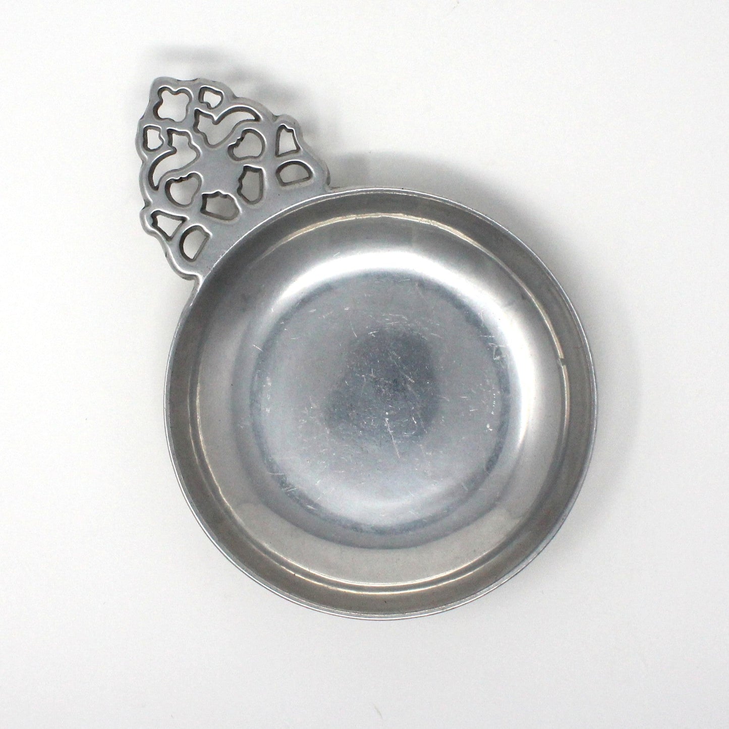 Porringer Bowl, Wilton RWP, Scrolled Handle, Armetale / Pewter, Vintage