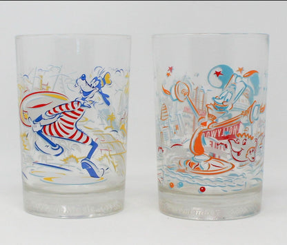 Glasses, Tumblers, Disney World 25th Anniversary, Set of 2, Vintage