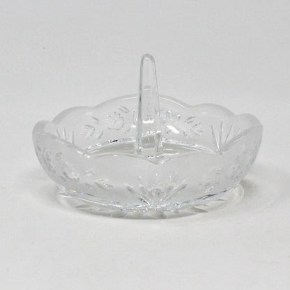 Ring Holder, Oneida, Southern Garden Frosted, Crystal, Germany, 4"