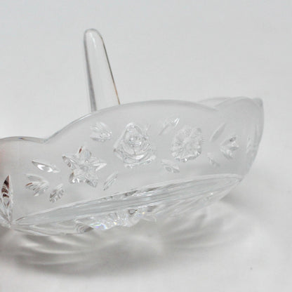 Ring Holder, Oneida, Southern Garden Frosted, Crystal, Germany, 4"