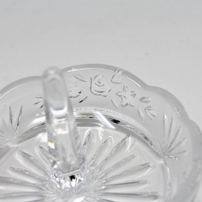 Ring Holder, Oneida, Southern Garden Frosted, Crystal, Germany, 4"