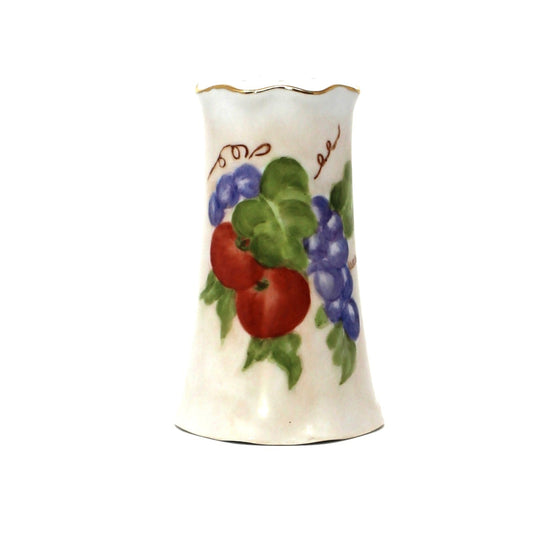 Shaker, Muffineer / Sugar Caster, Hand Painted Fruits on Porcelain, Antique