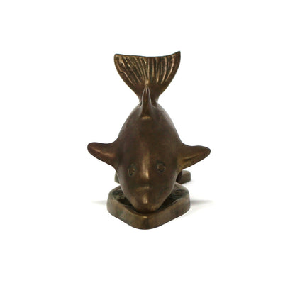 Bottle Opener, Brass Dolphin Bottle Opener / Clip / Memo Holder, Vintage