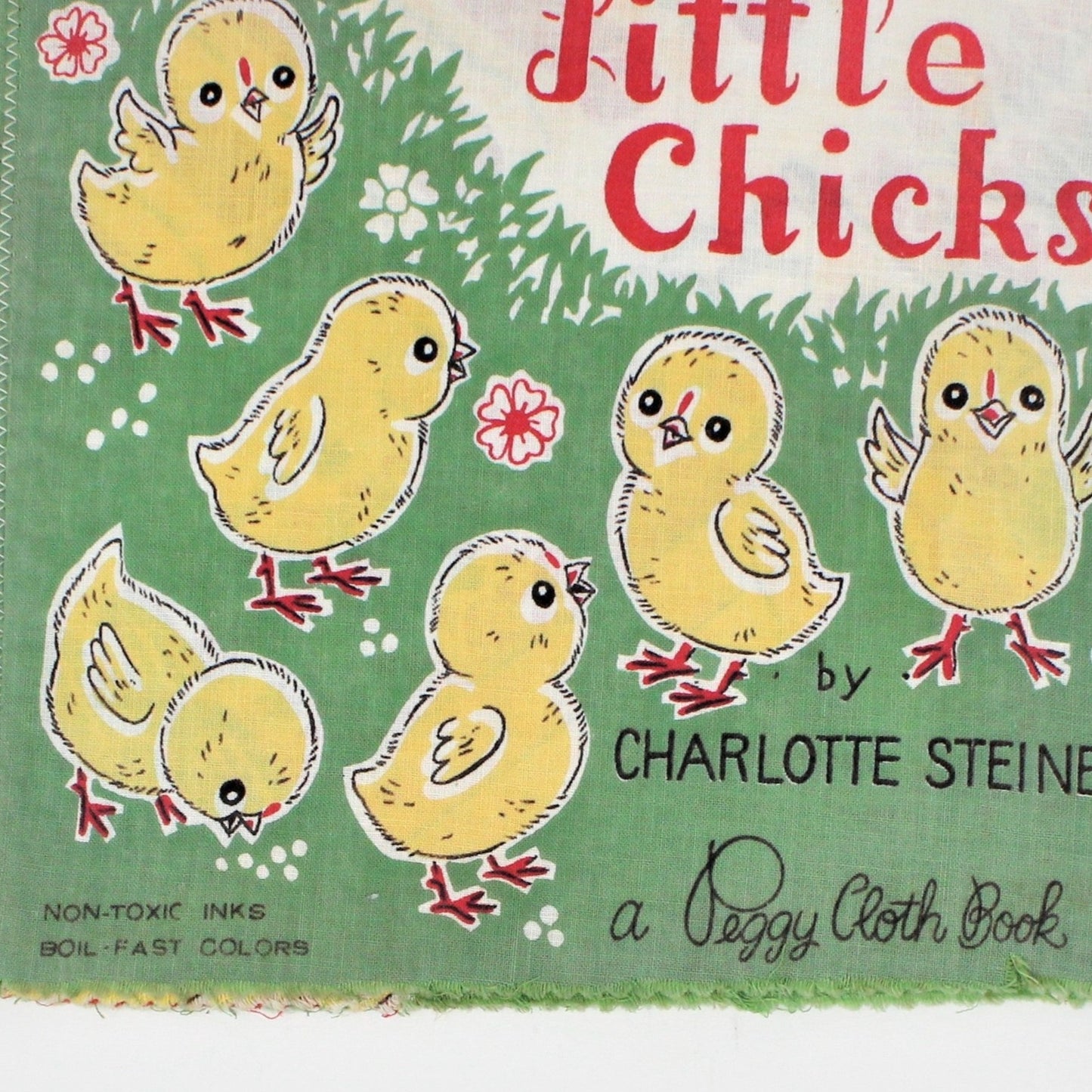 Children's Book, Peggy Cloth Book, Little Chicks, Steiner, Vintage 1965 RARE