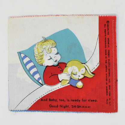 Children's Book, Peggy Cloth Book, Good Night, Steiner, Vintage 1964 RARE