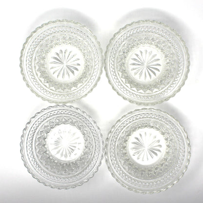 Fruit / Dessert Bowls, Anchor Hocking, Wexford Clear, Set of 3, Vintage
