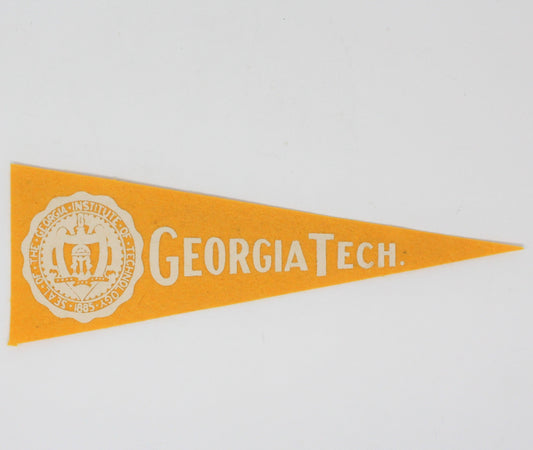 Pennant, School Pennant, Georgia Tech University Collectible, Felt Pennant, Vintage 10"