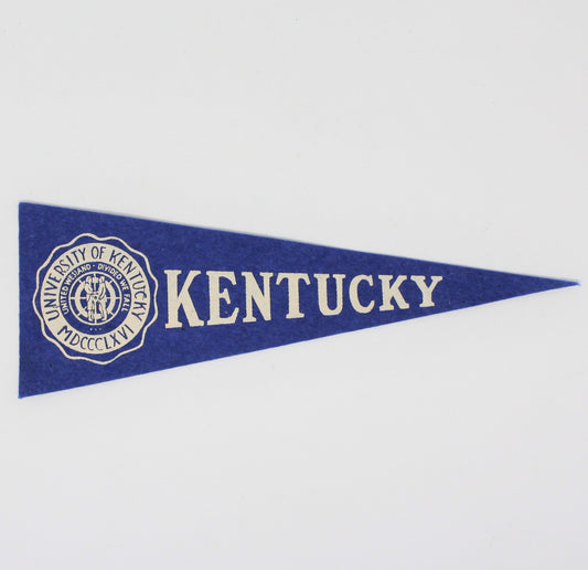 Pennant, School Pennant, University of Kentucky Collectible, Vintage 10"