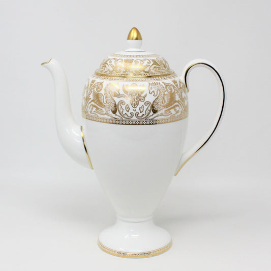 Wedgwood Coffee Pot, Florentine Gold Pattern