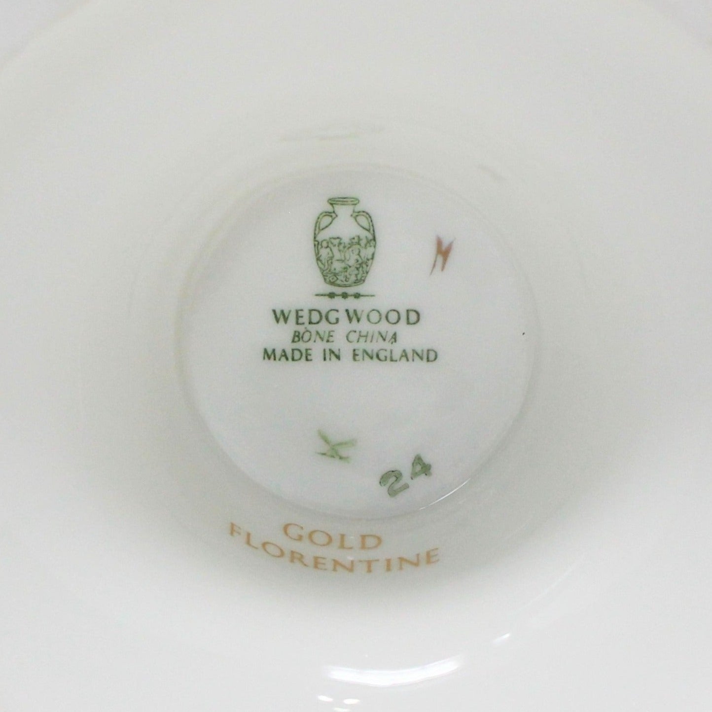 Backstamp on Wedgwood Florentine Gold Coffee Pot