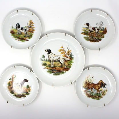 Set of 5 dog plates