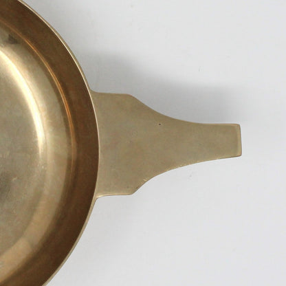 Drinking Handled Ceremonial Bowl, Loving Cup, Scottish Quaich, Brass, Vintage, SOLD