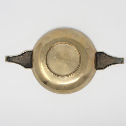 Drinking Handled Ceremonial Bowl, Loving Cup, Scottish Quaich, Brass, Vintage, SOLD