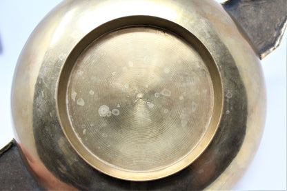 Drinking Handled Ceremonial Bowl, Loving Cup, Scottish Quaich, Brass, Vintage, SOLD