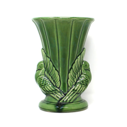 Shawnee pottery vase with two doves