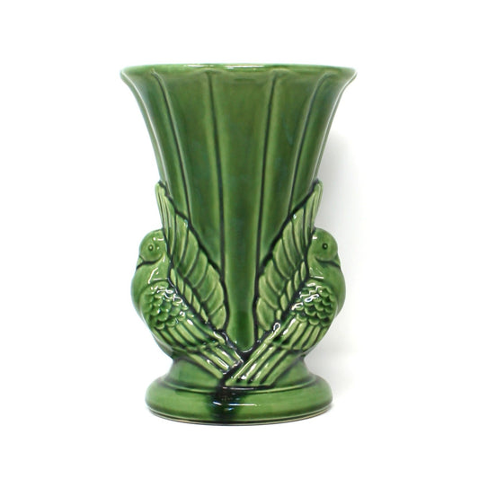 Shawnee pottery vase with two doves