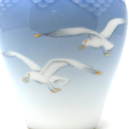 Vase, Bing & Grondahl, Seagulls Floral Vase, Mid Century, Denmark Porcelain, Vintage