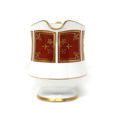 Creamer, Sango, Cumberland Pattern, Gold & Rust Red Panels, Vintage Japan